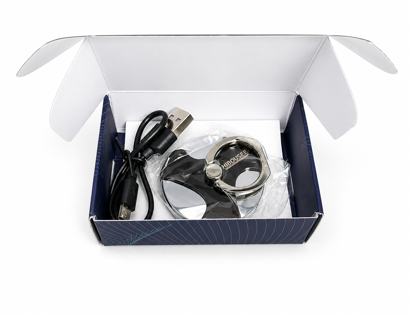 Hibousee Ignite Ring – 2 in 1 telefoonringhouder met ingebouwde elektrische aansteker