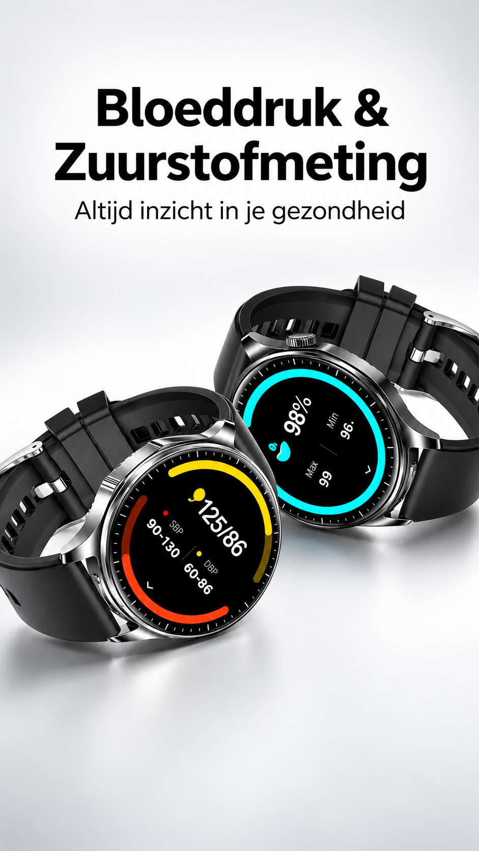 Hibousee Smartwatch for Women and Men with Earbuds (2-in-1) – Bluetooth Calling, AMOLED Display, Fitness & Health Tracker – iOS & Android