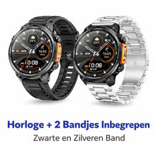 Hibousee Smartwatch Heren & Dames met Belfunctie – 100+ Sportmodi – Hartslagmeter – Waterdicht – Fitness Tracker – Zaklamp – Geschikt voor iOS & Android – 2 Bandjes