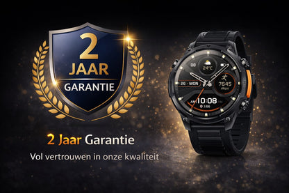 Hibousee Smartwatch Heren & Dames met Belfunctie – 100+ Sportmodi – Hartslagmeter – Waterdicht – Fitness Tracker – Zaklamp – Geschikt voor iOS & Android – 2 Bandjes