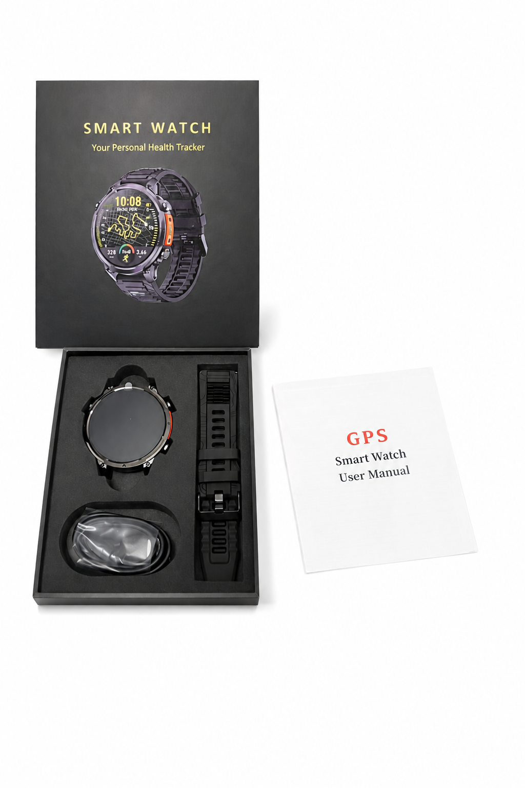 Hibousee smartwatch voor heren en dames – bellen via Bluetooth, meer dan 100 sportmodi, hartslagmeter, waterdichte fitnesstracker, zaklamp – iOS en Android