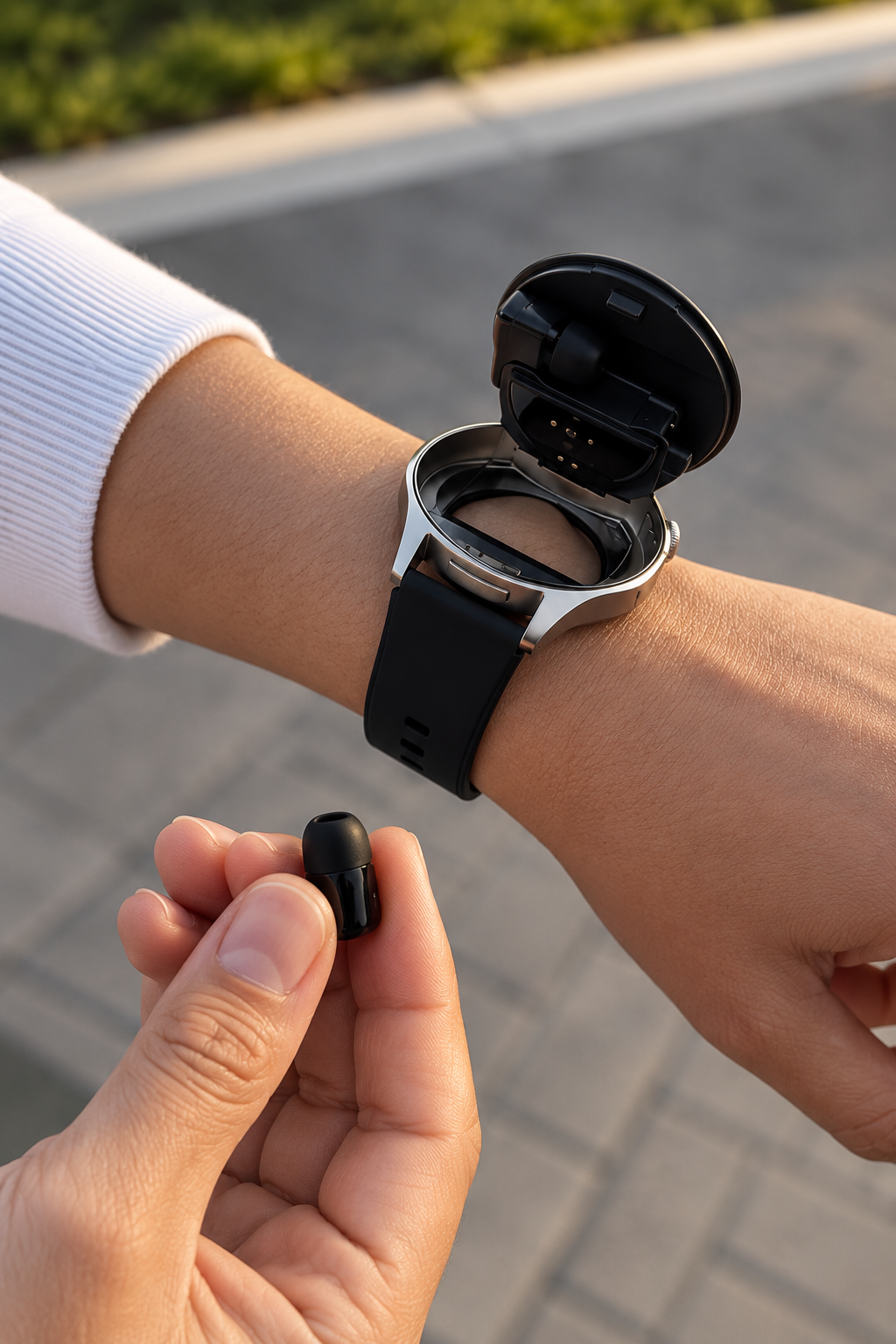 Hibousee Smartwatch for Women and Men with Earbuds (2-in-1) – Bluetooth Calling, AMOLED Display, Fitness & Health Tracker – iOS & Android