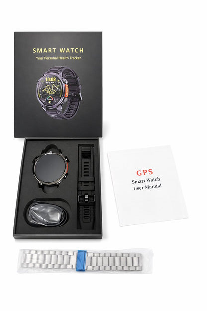 Hibousee Smartwatch Heren & Dames met Belfunctie – 100+ Sportmodi – Hartslagmeter – Waterdicht – Fitness Tracker – Zaklamp – Geschikt voor iOS & Android – 2 Bandjes