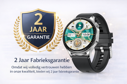 Hibousee Smartwatch voor Dames en Heren met Oordopjes (2-in-1) – Bluetooth Bellen, AMOLED scherm, Fitness- en Gezondheidstracker – iOS & Android