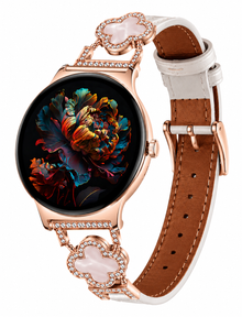 Hibousee smartwatch voor dames – bellen via Bluetooth, volgen van gezondheid en fitness, stappenteller, hartslagmeter en slaapmonitor – iOS en Android – inclusief 3 banden