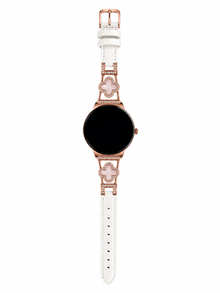 Hibousee smartwatch voor dames – bellen via Bluetooth, volgen van gezondheid en fitness, stappenteller, hartslagmeter en slaapmonitor – iOS en Android – inclusief 3 banden