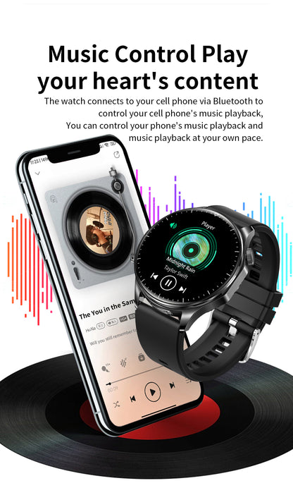 Hibousee Smartwatch with Built-in Earbuds T98