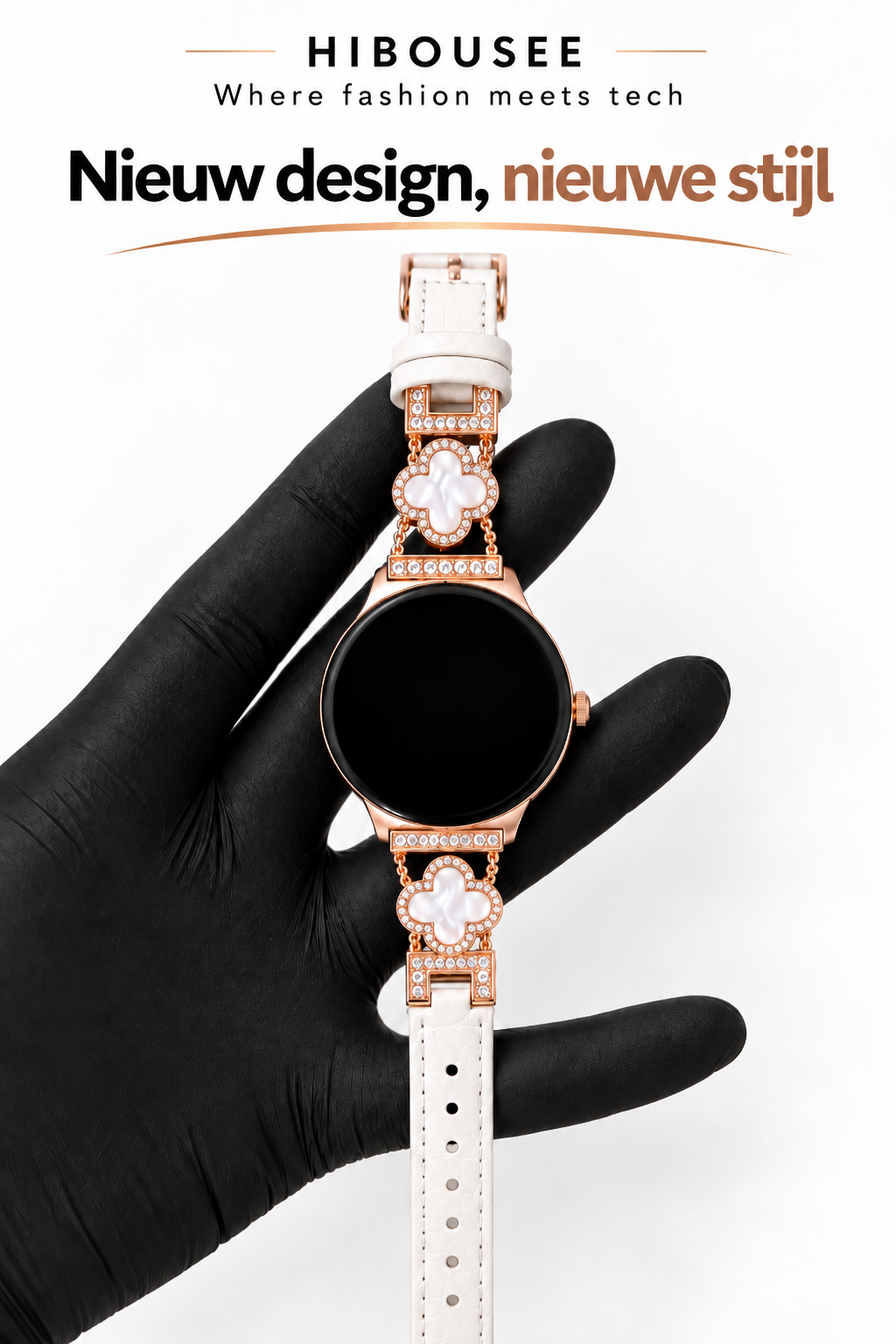 Hibousee Smartwatch for Women – Bluetooth Calling, Health & Fitness Tracking, Step Counter, Heart Rate Monitor & Sleep Monitor – iOS & Android – Includes 3 Straps