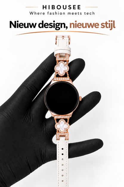 Hibousee Smartwatch for Women – Bluetooth Calling, Health & Fitness Tracking, Step Counter, Heart Rate Monitor & Sleep Monitor – iOS & Android – Includes 3 Straps