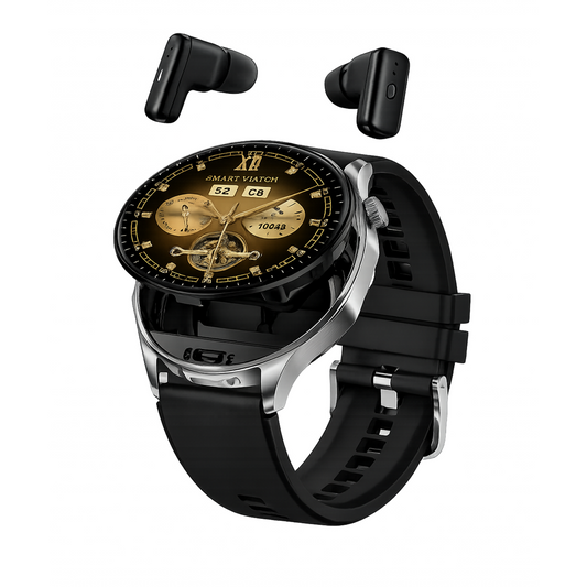 Hibousee Smartwatch with Built-in Earbuds T98